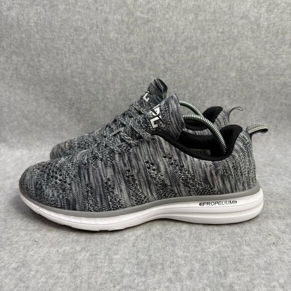 APL Techloom Pro Women Shoe Size 9 Black White Knit Low Athletic Running Sneaker - Picture 1 of 9